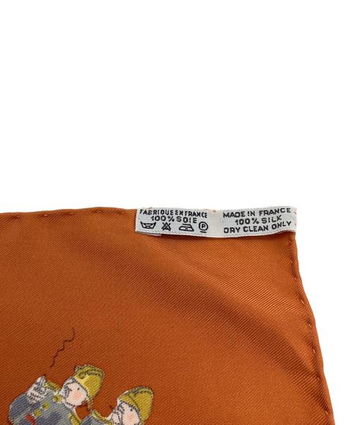 HERMES（エルメス）HERMES (エルメス) カレ90 /シルクスカーフ/ CIRQUE MOLIER オレンジの古着・服飾アイテム