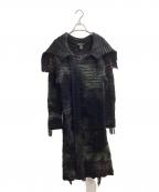 DIESELディーゼル）の古着「DIstressed Knit Long Coat」｜ブラック