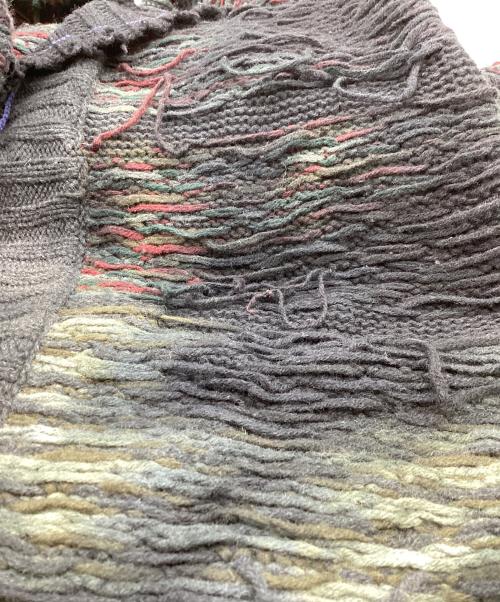DIESEL（ディーゼル）DIESEL (ディーゼル) DIstressed Knit Long Coat ブラック サイズ:Sの古着・服飾アイテム
