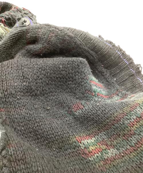 DIESEL（ディーゼル）DIESEL (ディーゼル) DIstressed Knit Long Coat ブラック サイズ:Sの古着・服飾アイテム