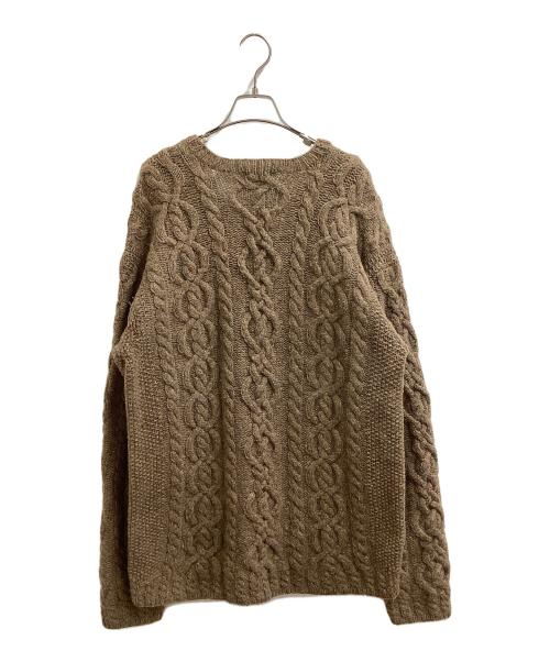 L.L.Bean（エルエルビーン）L.L.Bean (エルエルビーン) 90's ミックスケーブルニット ブラウン サイズ:Lの古着・服飾アイテム