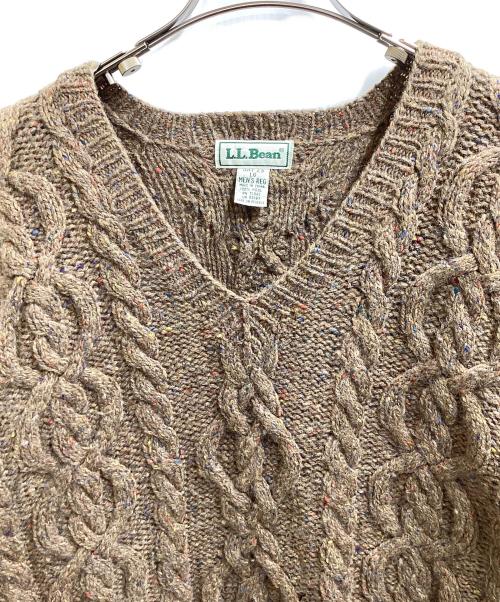 L.L.Bean（エルエルビーン）L.L.Bean (エルエルビーン) 90's ミックスケーブルニット ブラウン サイズ:Lの古着・服飾アイテム