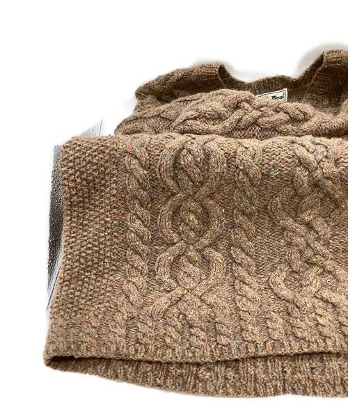 L.L.Bean（エルエルビーン）L.L.Bean (エルエルビーン) 90's ミックスケーブルニット ブラウン サイズ:Lの古着・服飾アイテム