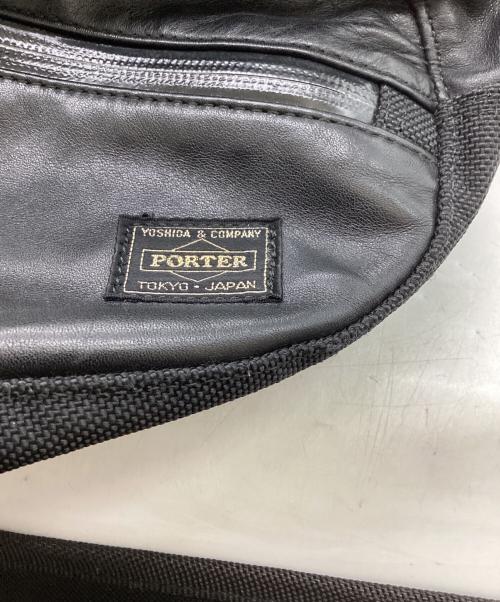 PORTER（ポーター）PORTER (ポーター) ZOOM レザー ウエストバッグ ブラックの古着・服飾アイテム