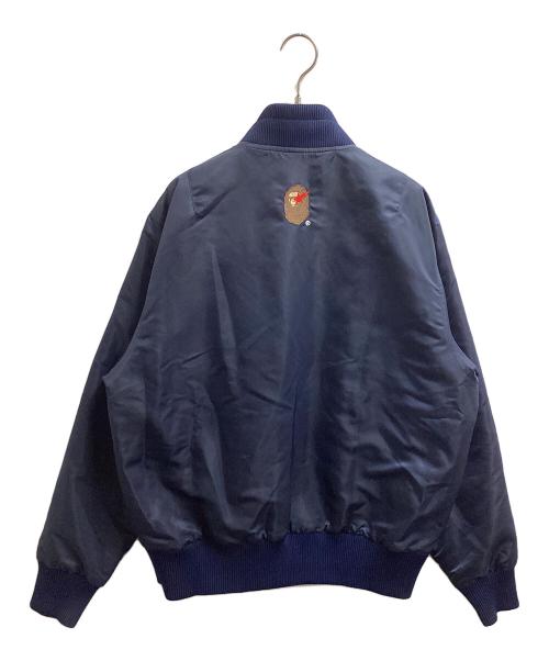A BATHING APE（アベイシングエイプ）A BATHING APE (アベイシングエイプ) リバーシブルナイロンスタジャン ネイビー×グリーン サイズ:Mの古着・服飾アイテム