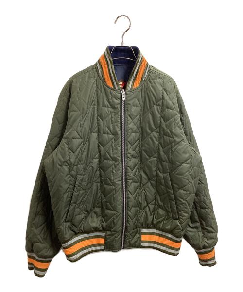 A BATHING APE（アベイシングエイプ）A BATHING APE (アベイシングエイプ) リバーシブルナイロンスタジャン ネイビー×グリーン サイズ:Mの古着・服飾アイテム