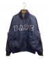 A BATHING APE（アベイシングエイプ）の古着「リバーシブルナイロンスタジャン」｜ネイビー×グリーン