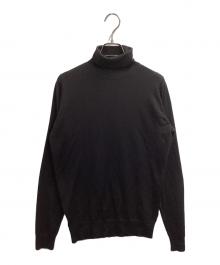 JOHN SMEDLEY（ジョンスメドレー）の古着「メリノウールタートルネックニット」｜ブラウン
