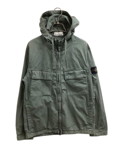 STONE ISLAND（ストーンアイランド）STONE ISLAND (ストーンアイランド) 24SS Supima Cotton Twill Stretch-TC Hooded Jacket　/　801542610 オリーブ サイズ:Mの古着・服飾アイテム