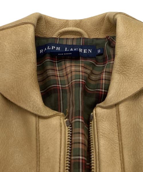 RALPH LAUREN（ラルフローレン）RALPH LAUREN (ラルフローレン) 90's フリンジレザージャケット ベージュ サイズ:9の古着・服飾アイテム