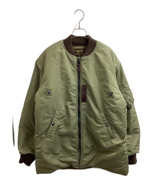 waiper（ワイパー）WAIPER (ワイパー) MA-1 ALL フライトコート グリーン×ブラウン サイズ:Lの古着・服飾アイテム