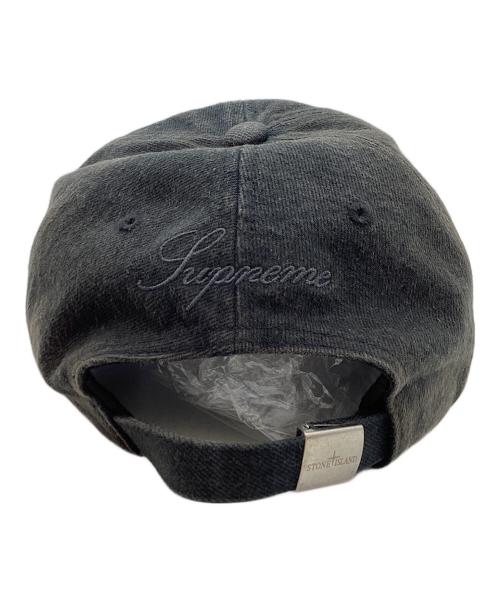 STONE ISLAND（ストーンアイランド）STONE ISLAND (ストーンアイランド) Supreme (シュプリーム) Denim 6-Panel ブラックの古着・服飾アイテム