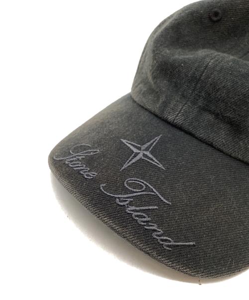 STONE ISLAND（ストーンアイランド）STONE ISLAND (ストーンアイランド) Supreme (シュプリーム) Denim 6-Panel ブラックの古着・服飾アイテム