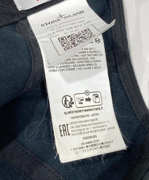 STONE ISLAND（ストーンアイランド）STONE ISLAND (ストーンアイランド) Supreme (シュプリーム) Denim 6-Panel ブラックの古着・服飾アイテム