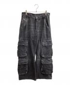 DIESELディーゼル）の古着「D-Sire-Cargo-Sデニムカーゴパンツ　/　A11871」｜グレー