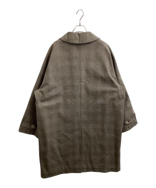 TOMORROW LAND（トゥモローランド）TOMORROW LAND (トゥモローランド) ウールグレンチェック ステンカラーコート グレー サイズ:48の古着・服飾アイテム
