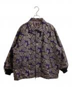 Needlesニードルズ）の古着「Coach Jacket - C/N/PE Gold Papillon Jq」｜パープル
