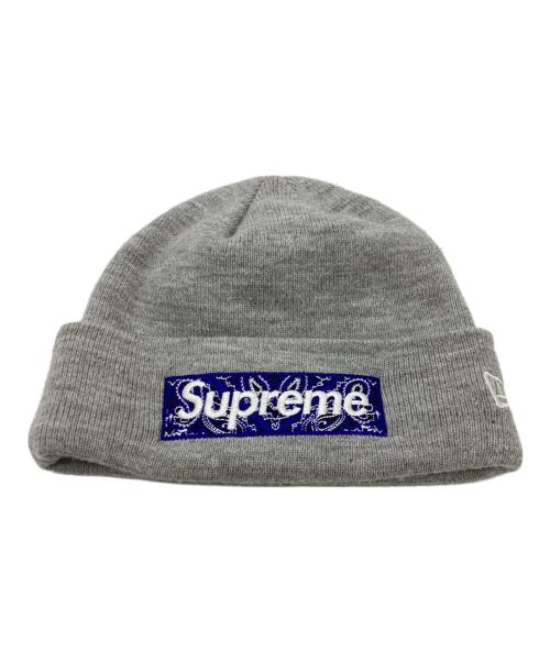 SUPREME（シュプリーム）Supreme　 (シュプリーム) New Era　 (ニューエラ) Bandana Box Logo Beanie グレーの古着・服飾アイテム