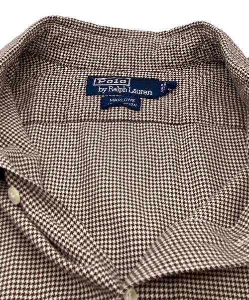 POLO RALPH LAUREN（ポロ・ラルフローレン）POLO RALPH LAUREN (ポロ・ラルフローレン) 千鳥格子柄シャツ　/　香港製 MARLOWE 90s ブラウン サイズ:Mの古着・服飾アイテム