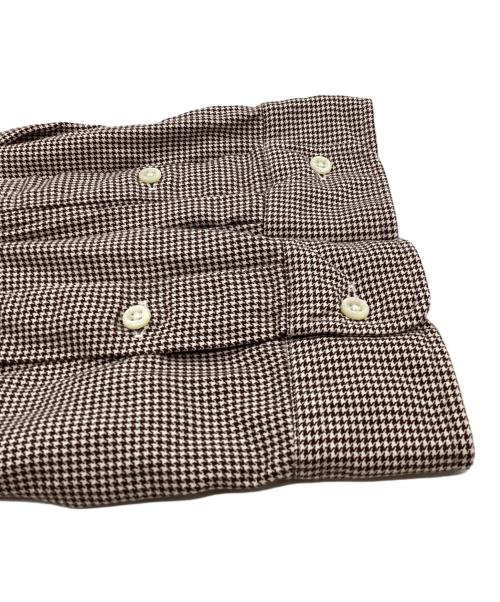 POLO RALPH LAUREN（ポロ・ラルフローレン）POLO RALPH LAUREN (ポロ・ラルフローレン) 千鳥格子柄シャツ　/　香港製 MARLOWE 90s ブラウン サイズ:Mの古着・服飾アイテム
