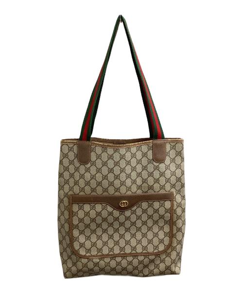 GUCCI（グッチ）GUCCI (グッチ) シェリーラインGGスプリームキャンバス トートバッグ ベージュの古着・服飾アイテム