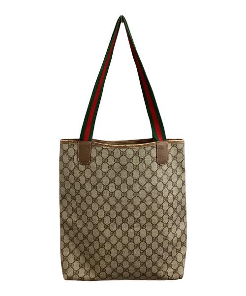 GUCCI（グッチ）GUCCI (グッチ) シェリーラインGGスプリームキャンバス トートバッグ ベージュの古着・服飾アイテム