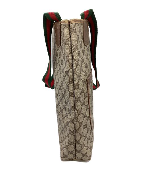GUCCI（グッチ）GUCCI (グッチ) シェリーラインGGスプリームキャンバス トートバッグ ベージュの古着・服飾アイテム