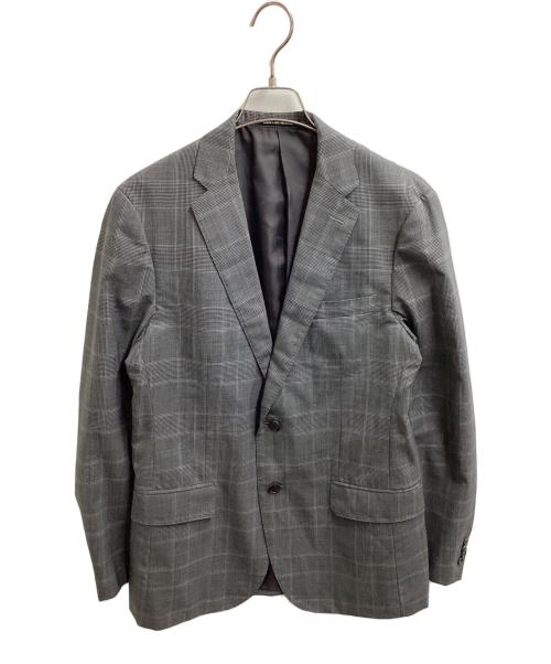 green label relaxing（グリーンレーベルリラクシング）green label relaxing (グリーンレーベルリラクシング) LANEROSSI BY Marzotto グレンチェックセットアップスーツ　/　3121-127-1982 グレー サイズ:48の古着・服飾アイテム