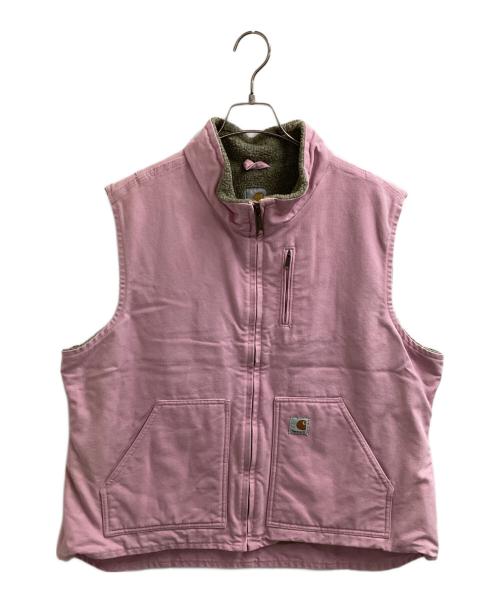 CarHartt（カーハート）CarHartt (カーハート) ダックベスト　/　WV001 690　/　レディース規格 ピンク サイズ:ＸＸＬの古着・服飾アイテム