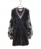 Mame Kurogouchiマメクロゴウチ）の古着「Volume Sleeve Fur Knit Dress」｜ブラック