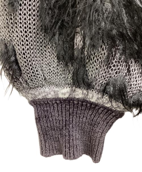 Mame Kurogouchi（マメクロゴウチ）Mame Kurogouchi (マメクロゴウチ) Volume Sleeve Fur Knit Dress ブラック サイズ:2の古着・服飾アイテム