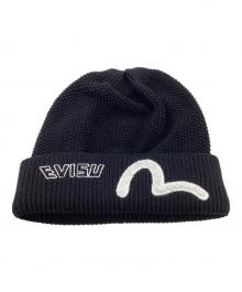 EVISU（エヴィス）の古着「刺繍ニット帽 / 2EAHTU4HT8066XXCT」｜ブラック