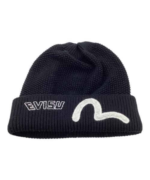 EVISU（エヴィス）EVISU (エヴィス) 刺繍ニット帽 / 2EAHTU4HT8066XXCT ブラックの古着・服飾アイテム