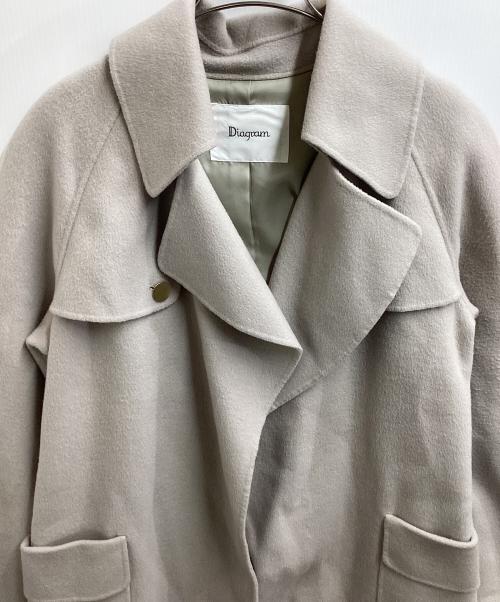 Diagram（ダイアグラム）Diagram (ダイアグラム) カシミヤ混 ガウントレンチリバーコート ベージュ サイズ:36の古着・服飾アイテム