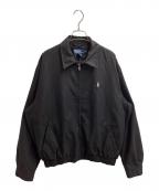 POLO RALPH LAURENポロ・ラルフローレン）の古着「ピーチスキンスイングトップ」｜ブラック
