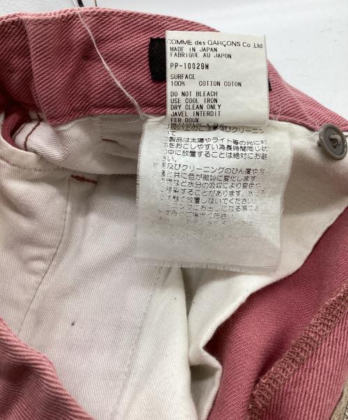COMME des GARCONS HOMME PLUS（コムデギャルソンオムプリュス）COMME des GARCONS HOMME PLUS (コムデギャルソンオムプリュス) チノパン / PP-10029M / AD1999 ピンク サイズ:Mの古着・服飾アイテム
