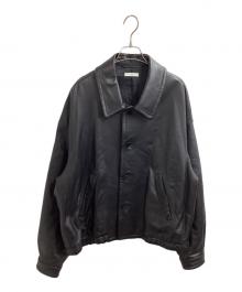 LIDnM（リドム）の古着「LEATHER SHORT BLOUSON　/　im20aw04300-09-02」｜ブラック