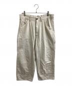 SOWBOWソウボウ）の古着「DOUBLE KNEE PAINTER PANTS」｜アイボリー