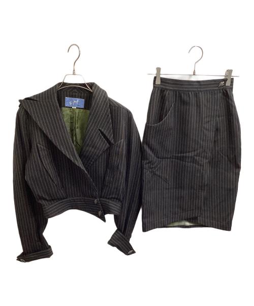 Thierry Mugler（ティエリーミュグレ）Thierry Mugler (ティエリーミュグレ) 変形セットアップ ブラウン サイズ:9ARの古着・服飾アイテム