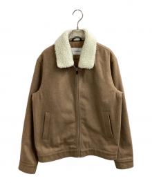 FARAH（ファーラー）の古着「Otley Wool Jacket / 襟ボアウールジャケット」｜ベージュ