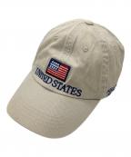 POLO RALPH LAURENポロ・ラルフローレン）の古着「90's アメリカ国旗キャップ」｜ベージュ