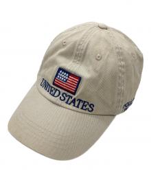 POLO RALPH LAUREN（ポロ・ラルフローレン）の古着「90's アメリカ国旗キャップ」｜ベージュ