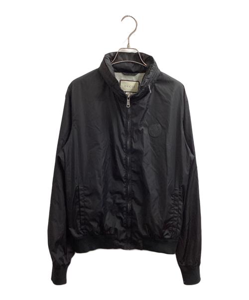 GUCCI（グッチ）GUCCI (グッチ) パッチ スタンドカラーナイロンジャケット / 439368 Z9687 ブラック サイズ:46の古着・服飾アイテム