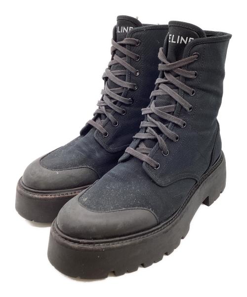 CELINE（セリーヌ）CELINE (セリーヌ) バルキー レースアップブーツ ブラック サイズ:42の古着・服飾アイテム