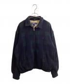 POLO RALPH LAURENポロ・ラルフローレン）の古着「フリーススイングトップ / ブラックウォッチ柄 / USA製」｜ネイビー