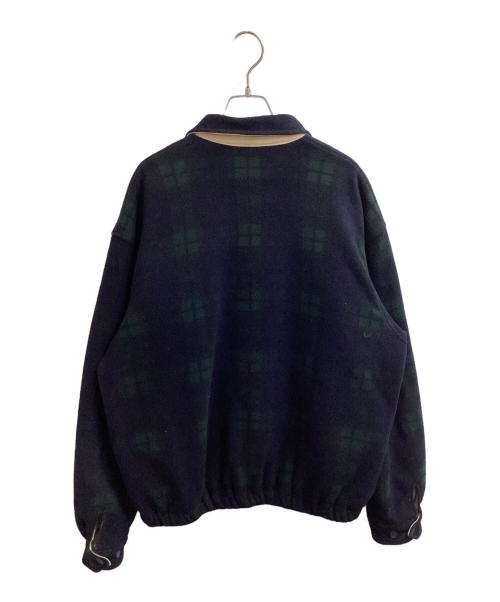 POLO RALPH LAUREN（ポロ・ラルフローレン）POLO RALPH LAUREN (ポロ・ラルフローレン) フリーススイングトップ / ブラックウォッチ柄 / USA製 ネイビー サイズ:Mの古着・服飾アイテム