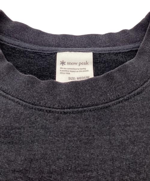Snow peak（スノーピーク）snow peak (スノーピーク) Recycled Cotton Sweat Crewneck ブラック サイズ:Mの古着・服飾アイテム