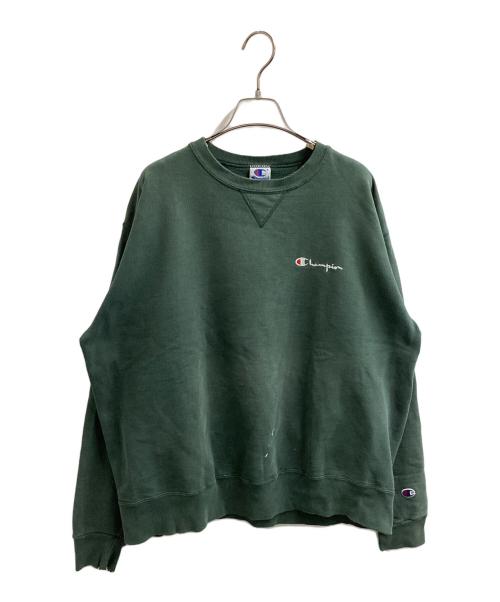 Champion（チャンピオン）Champion (チャンピオン) 90's USA製 前V刺繍ロゴ スウェット グリーン サイズ:ＸＸＬの古着・服飾アイテム