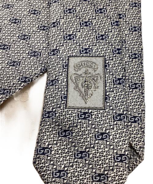 GUCCI（グッチ）GUCCI (グッチ) GG柄 シルクネクタイ グレー サイズ:無しの古着・服飾アイテム