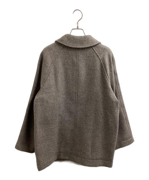 MARGARET HOWELL（マーガレットハウエル）MARGARET HOWELL (マーガレットハウエル) NATURAL WOOL TWILL / ダブルジップ ハーフ コート ブラウン サイズ:Sの古着・服飾アイテム